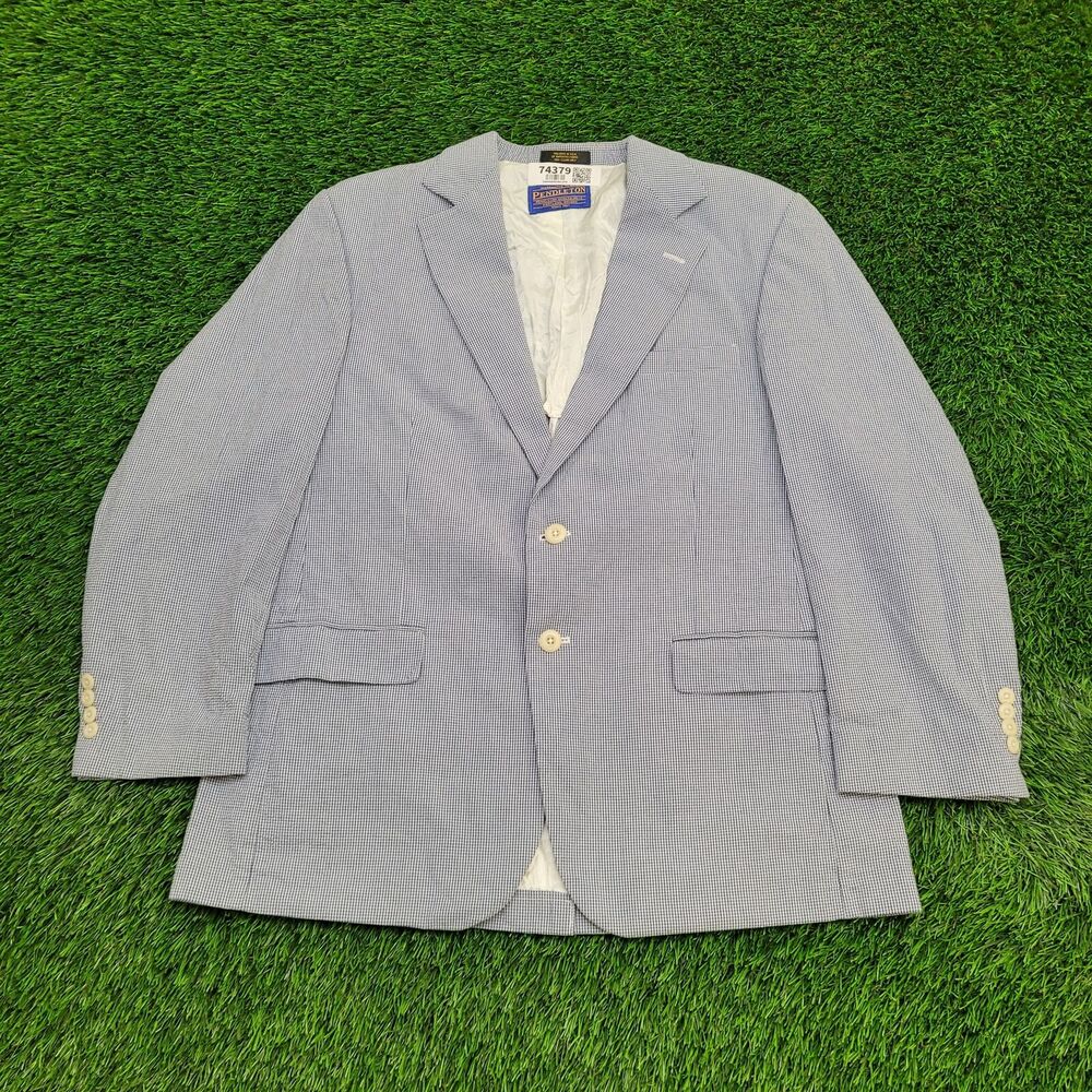 Vintage Pendleton Blazer Jacket M/L 22x29 Blue
